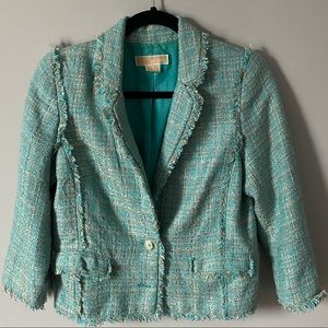 Michael Kors | Teal Tweed Blazer